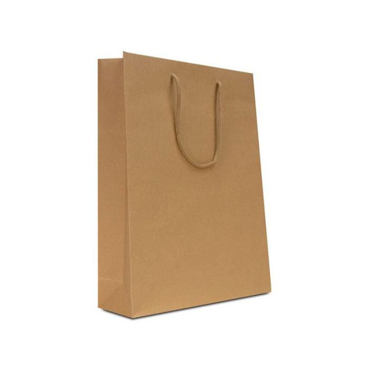 Bolsa de papel kraft con mango de cuerda